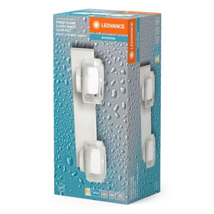 Ledvance - LED Zidna lampa za kupatilo ORBIS FLAME 2xLED/5,5W/230V 3000/4000K IP44 bela