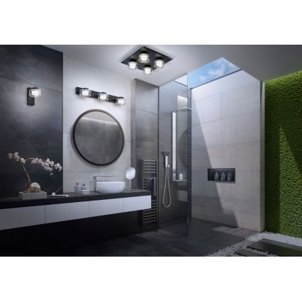 Ledvance - LED Zidna lampa za kupatilo ORBIS FLAME 2xLED/5,5W/230V 3000/4000K IP44 crno