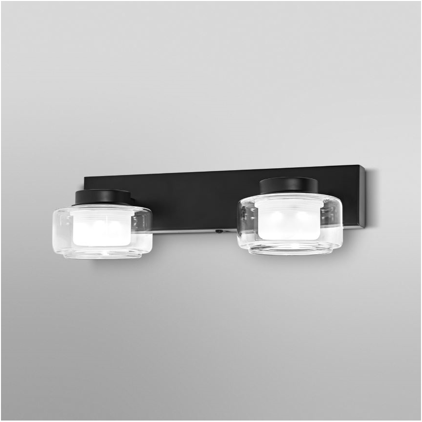 Ledvance - LED Zidna lampa za kupatilo ORBIS FLAME 2xLED/5,5W/230V 3000/4000K IP44 crno