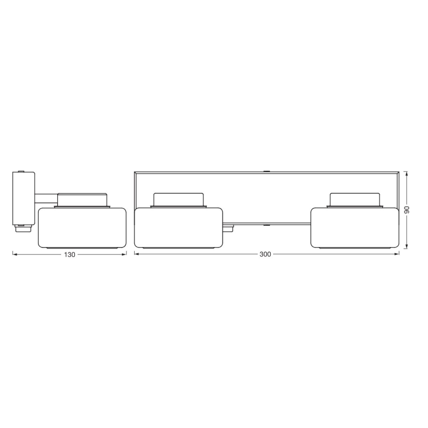 Ledvance - LED Zidna lampa za kupatilo ORBIS FLAME 2xLED/5,5W/230V 3000/4000K IP44 crno