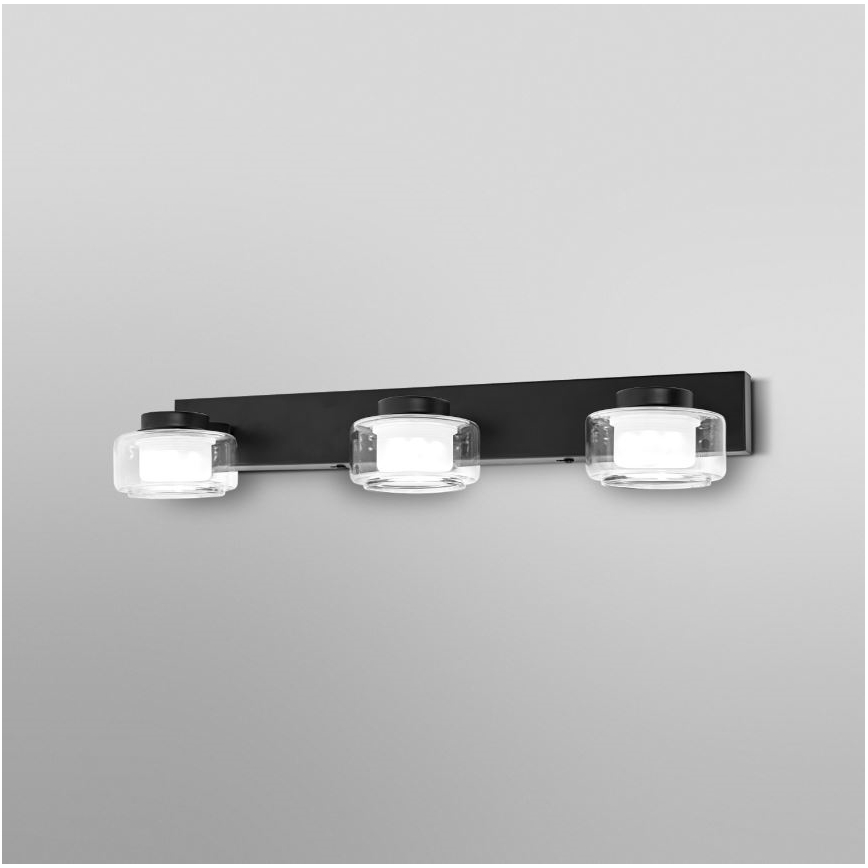 Ledvance - LED Zidna lampa za kupatilo ORBIS FLAME 3xLED/5,5W/230V 3000/4000K IP44 crno