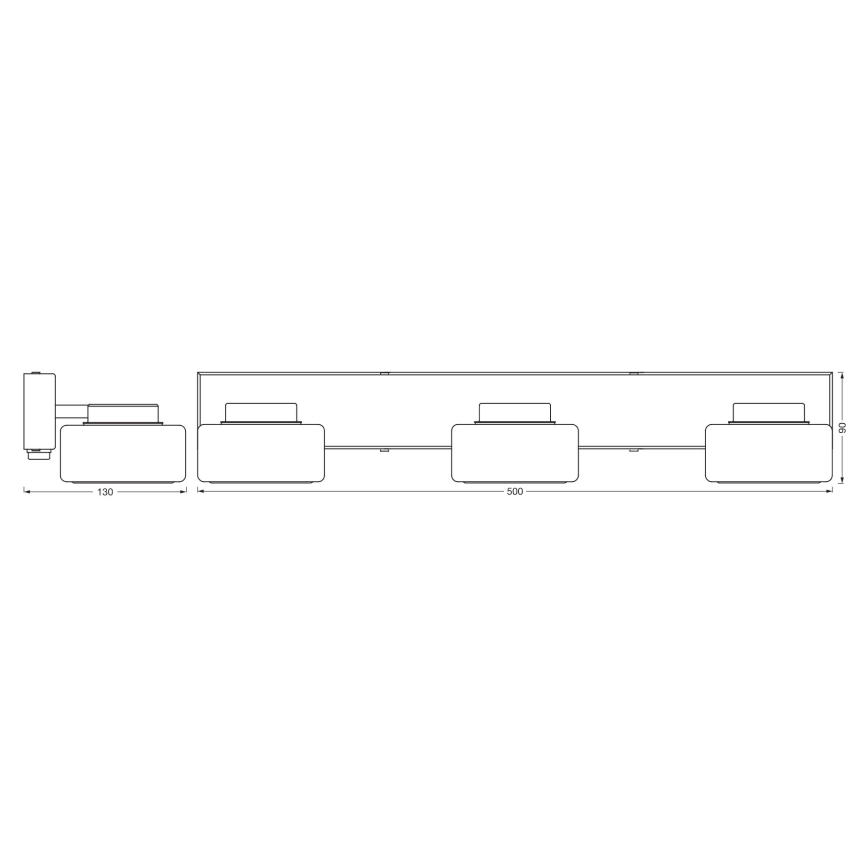 Ledvance - LED Zidna lampa za kupatilo ORBIS FLAME 3xLED/5,5W/230V 3000/4000K IP44 crno