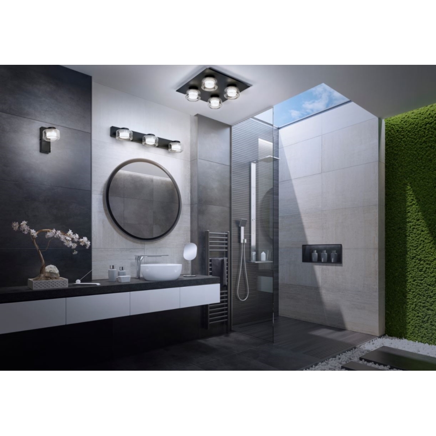 Ledvance - LED Zidna lampa za kupatilo ORBIS FLAME LED/5,5W/230V 3000/4000K IP44 crno