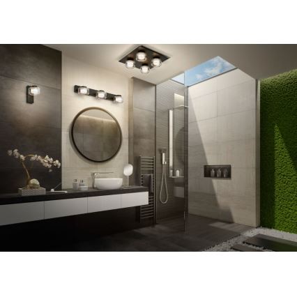 Ledvance - LED Zidna lampa za kupatilo ORBIS FLAME LED/5,5W/230V 3000/4000K IP44 crno