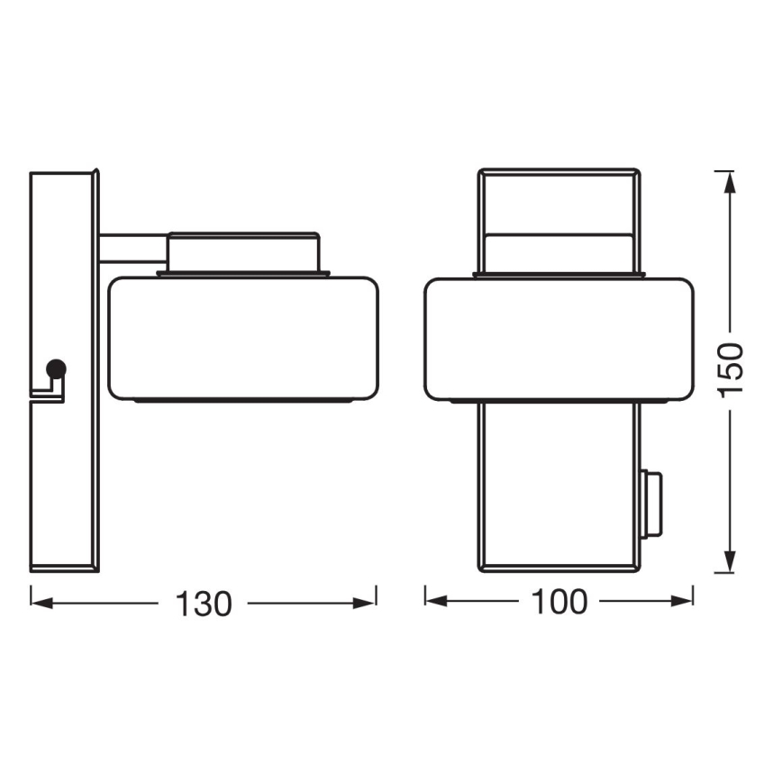 Ledvance - LED Zidna lampa za kupatilo ORBIS FLAME LED/5,5W/230V 3000/4000K IP44 crno