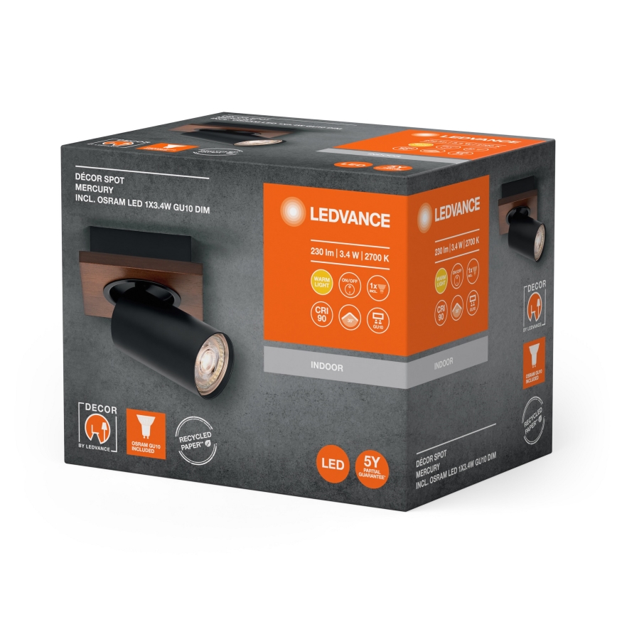 Ledvance - LED Zidna reflektorska lampa DECOR MERCURY 1xGU10/3,4W/230V
