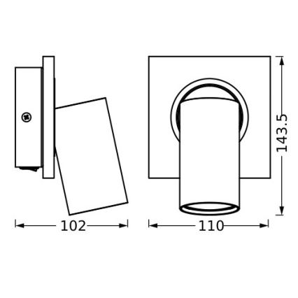 Ledvance - LED Zidna reflektorska lampa DECOR MERCURY 1xGU10/3,4W/230V