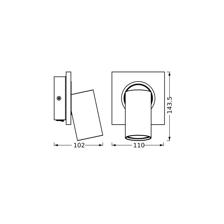 Ledvance - LED Zidna reflektorska lampa DECOR MERCURY 1xGU10/3,4W/230V
