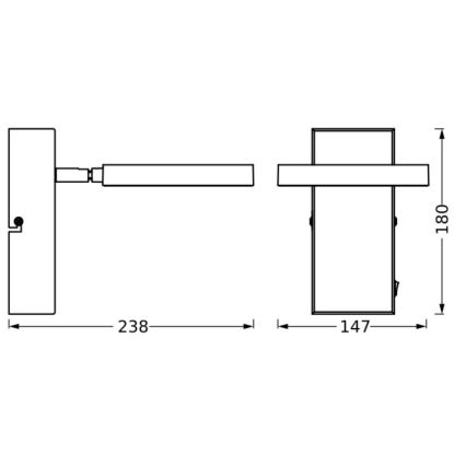 Ledvance - LED Zidna reflektorska lampa DECOR SATURN LED/11W/230V 3000/4200/6500K