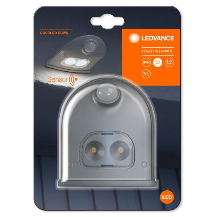 Ledvance - LED Zidno spoljašnje osvetljenje sa senzorom DOORLED LED/1W/3xAA IP54