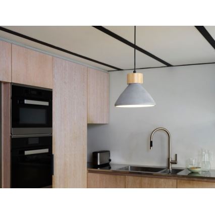 Ledvance - Luster na sajli DECOR CONCRETE 1xE27/15W/230V pr. 22 cm beton sivo