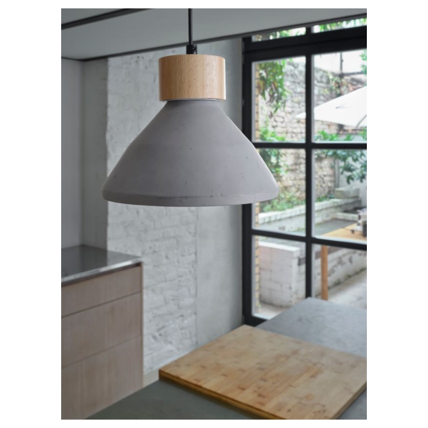 Ledvance - Luster na sajli DECOR CONCRETE 1xE27/15W/230V pr. 22 cm beton sivo