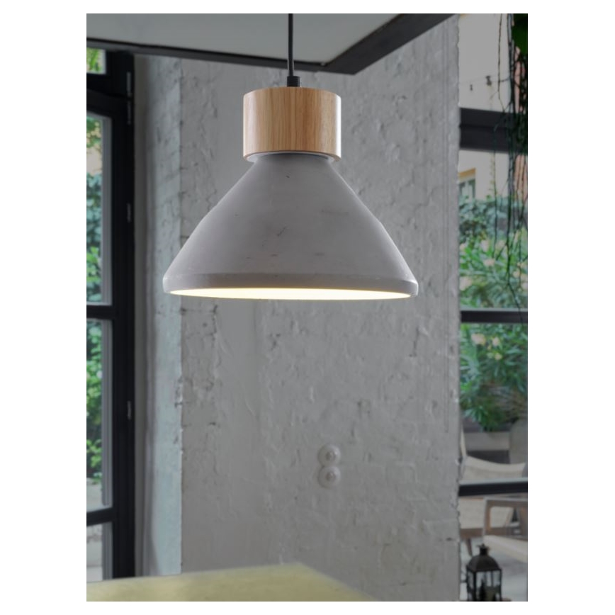 Ledvance - Luster na sajli DECOR CONCRETE 1xE27/15W/230V pr. 22 cm beton sivo