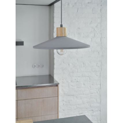 Ledvance - Luster na sajli DECOR CONCRETE 1xE27/15W/230V pr. 32 cm beton sivo