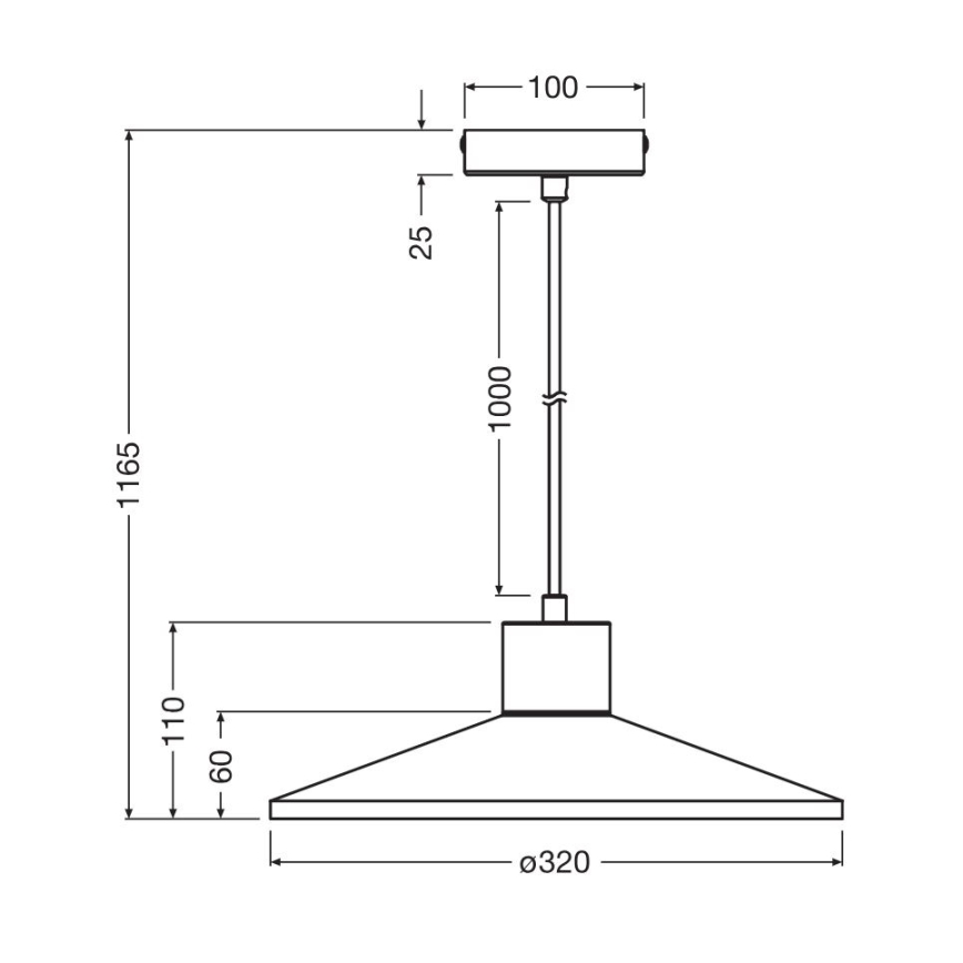 Ledvance - Luster na sajli DECOR CONCRETE 1xE27/15W/230V pr. 32 cm beton sivo