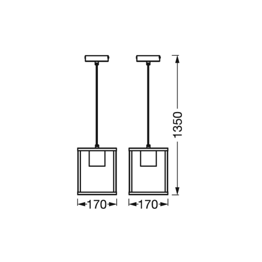 Ledvance - Luster na sajli DECOR NAIROBI 1xE27/15W/230V fikus elastika