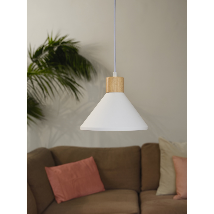 Ledvance - Luster na sajli DECOR PLASTER 1xE27/25W/230V pr. 22 cm gips bela