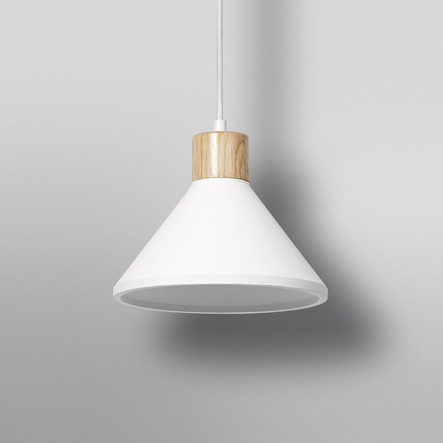 Ledvance - Luster na sajli DECOR PLASTER 1xE27/25W/230V pr. 22 cm gips bela