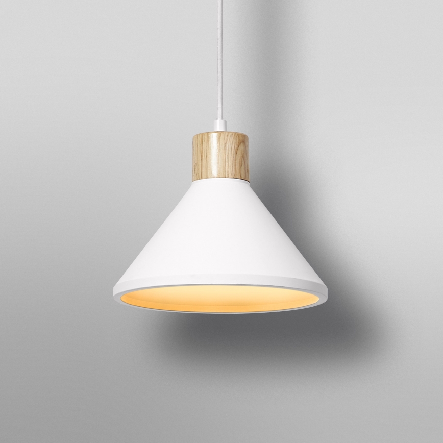 Ledvance - Luster na sajli DECOR PLASTER 1xE27/25W/230V pr. 22 cm gips bela