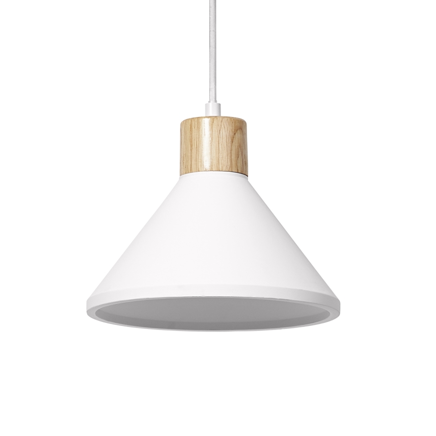 Ledvance - Luster na sajli DECOR PLASTER 1xE27/25W/230V pr. 22 cm gips bela