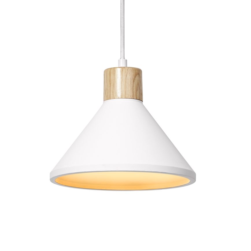 Ledvance - Luster na sajli DECOR PLASTER 1xE27/25W/230V pr. 22 cm gips bela