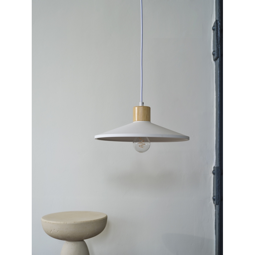 Ledvance - Luster na sajli DECOR PLASTER 1xE27/25W/230V pr. 32 cm gips bela