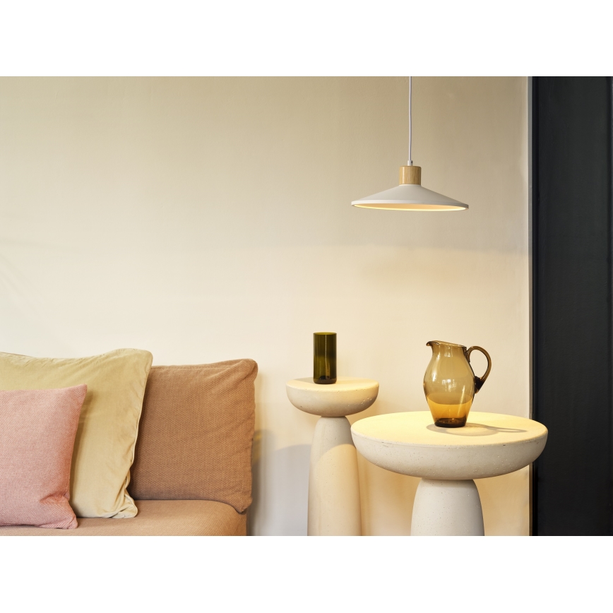 Ledvance - Luster na sajli DECOR PLASTER 1xE27/25W/230V pr. 32 cm gips bela