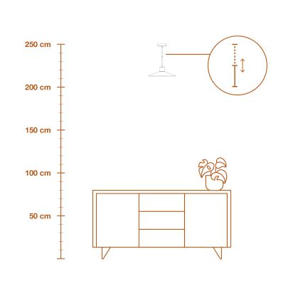 Ledvance - Luster na sajli DECOR PLASTER 1xE27/25W/230V pr. 32 cm gips bela