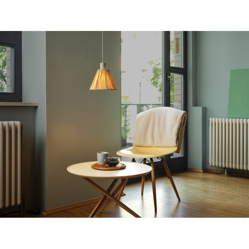 Ledvance - Luster na sajli DECOR RAFFIA 1xE27/15W/230V rafija