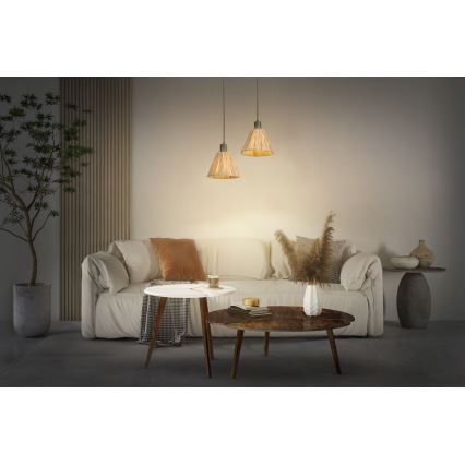 Ledvance - Luster na sajli DECOR RAFFIA 1xE27/15W/230V rafija