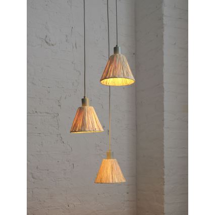 Ledvance - Luster na sajli DECOR RAFFIA 3xE27/15W/230V rafija