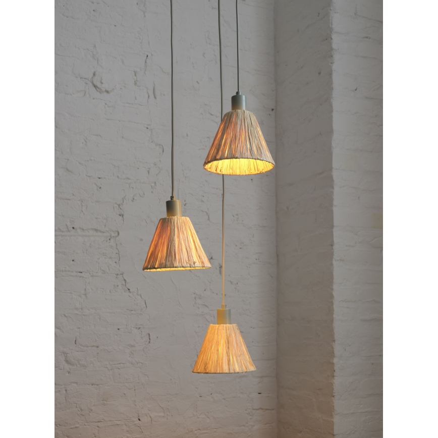 Ledvance - Luster na sajli DECOR RAFFIA 3xE27/15W/230V rafija