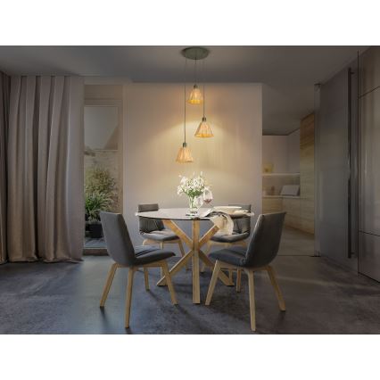 Ledvance - Luster na sajli DECOR RAFFIA 3xE27/15W/230V rafija
