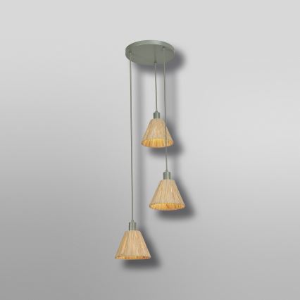 Ledvance - Luster na sajli DECOR RAFFIA 3xE27/15W/230V rafija