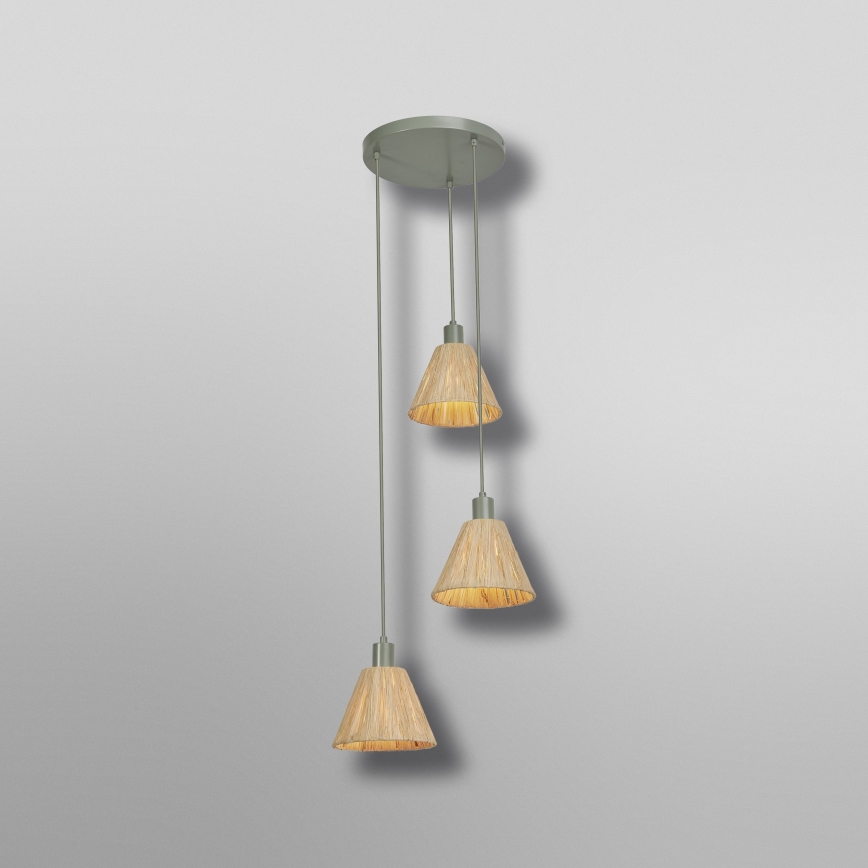 Ledvance - Luster na sajli DECOR RAFFIA 3xE27/15W/230V rafija