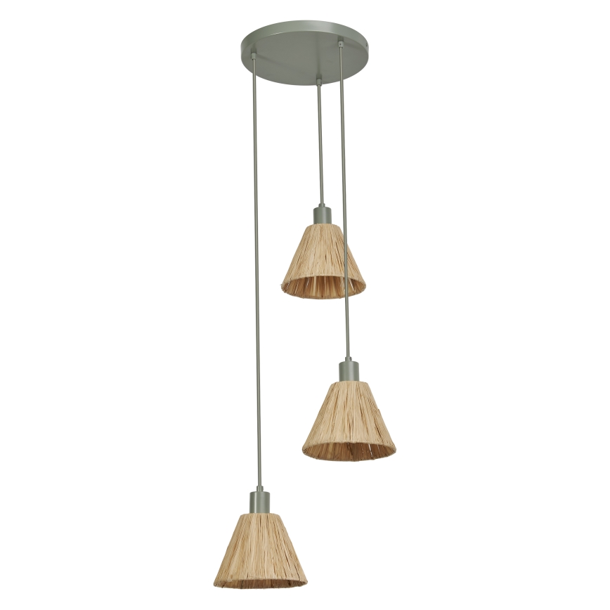 Ledvance - Luster na sajli DECOR RAFFIA 3xE27/15W/230V rafija