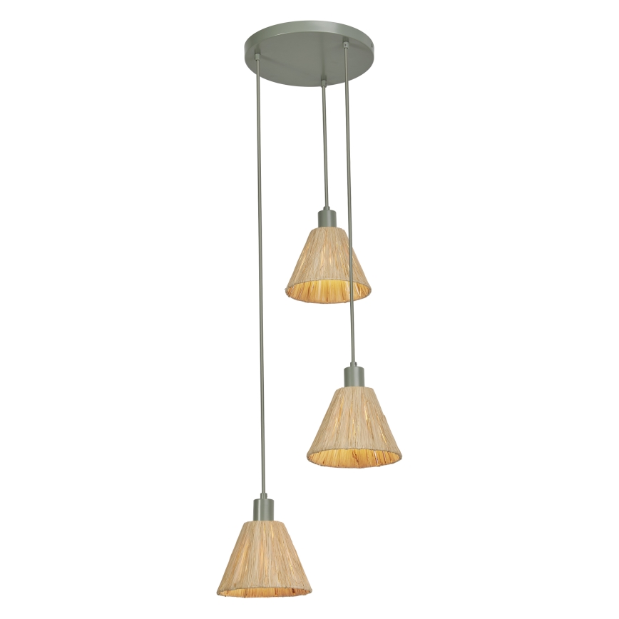 Ledvance - Luster na sajli DECOR RAFFIA 3xE27/15W/230V rafija