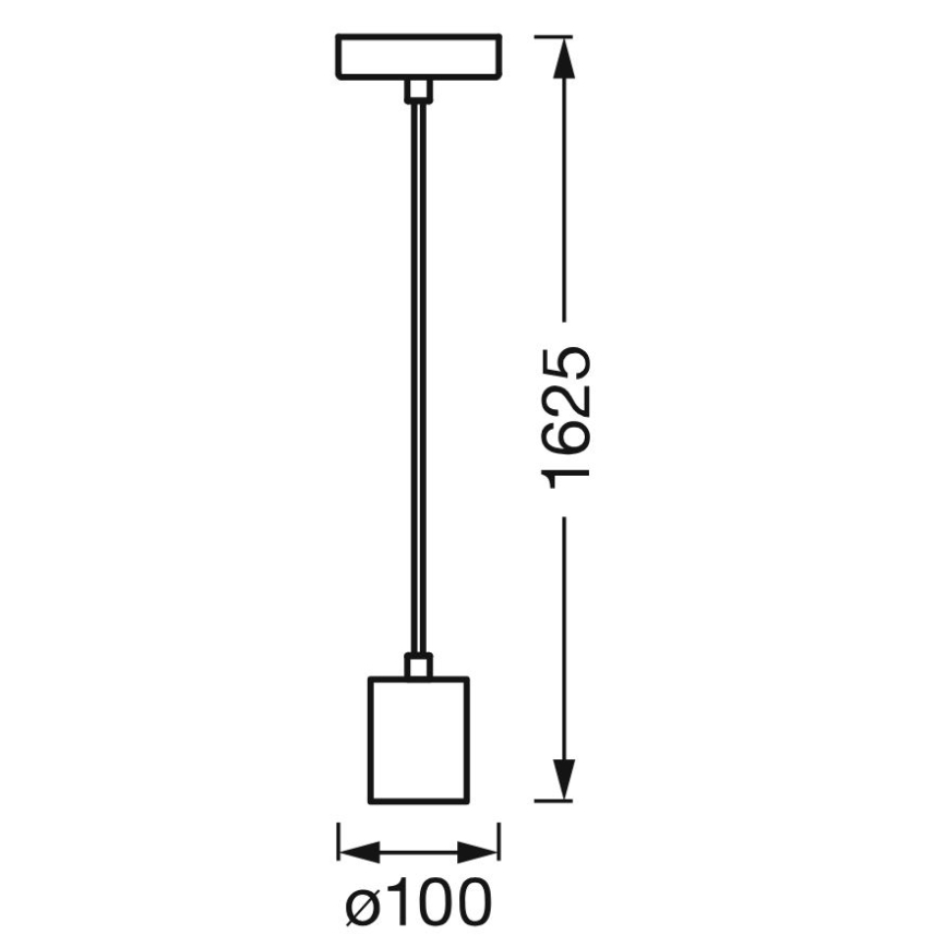 Ledvance - Luster na sajli PENDULUM ROBBIN 1xE27/15W/230V crno