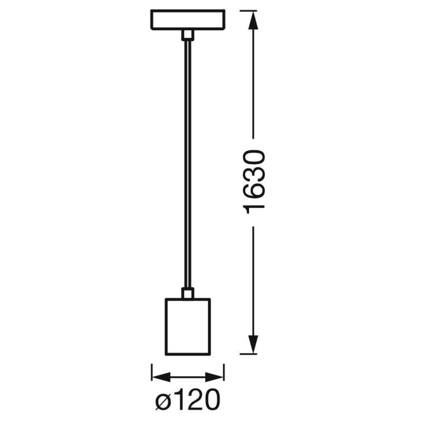 Ledvance - Luster na sajli PENDULUM ROUND 1xE27/15W/230V bela