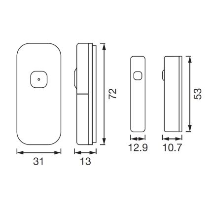 Ledvance - Pametan senzor za prozore i vrata SMART+ 3,7 V 500 mAh Wi-Fi