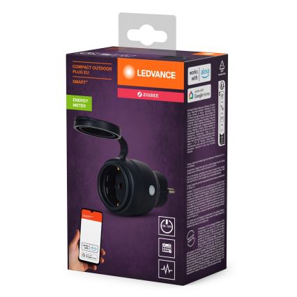 Ledvance - Pametna vanjska utičnica SMART+ 3680W/230V/Tip F/16A IP44 crno