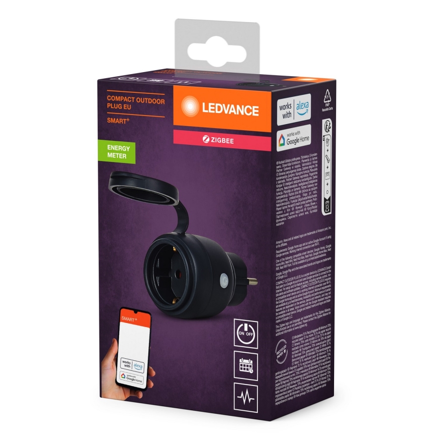 Ledvance - Pametna vanjska utičnica SMART+ 3680W/230V/Tip F/16A IP44 crno