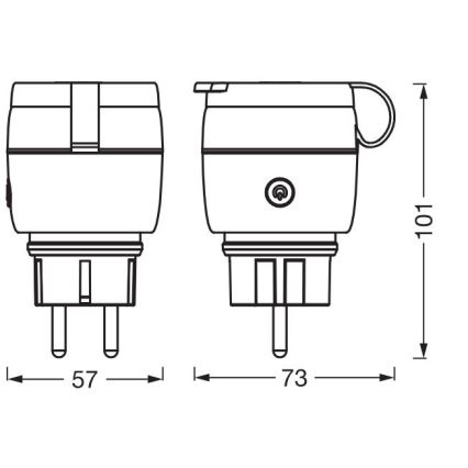 Ledvance - Pametna vanjska utičnica SMART+ 3680W/230V/Tip F/16A IP44 crno