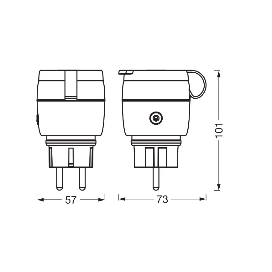 Ledvance - Pametna vanjska utičnica SMART+ 3680W/230V/Tip F/16A IP44 crno