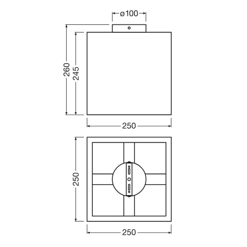 Ledvance - Plafonjera DECOR CARDBOARD 1xE27/15W/230V 25x25 cm