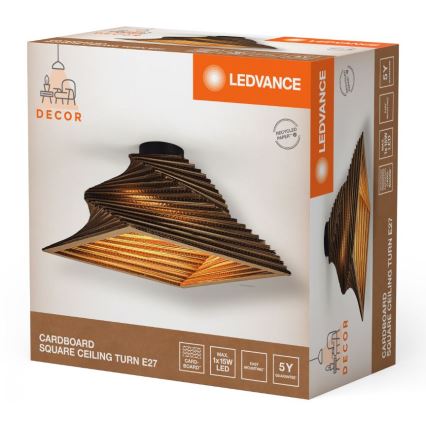 Ledvance - Plafonjera DECOR CARDBOARD 1xE27/15W/230V 40x40 cm