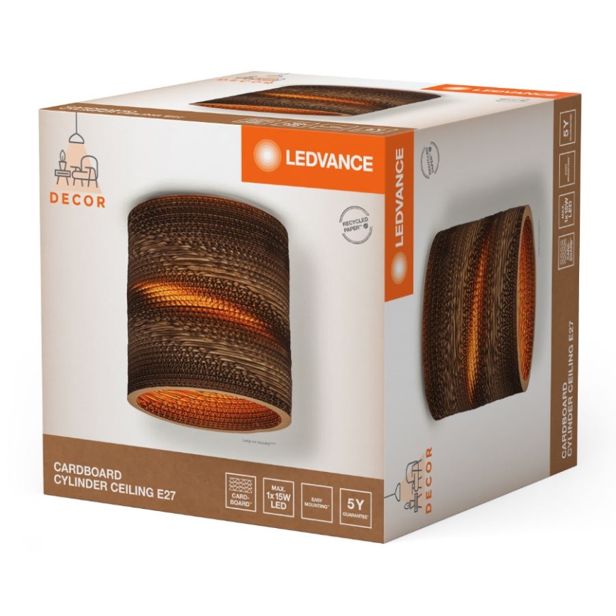 Ledvance - Plafonjera DECOR CARDBOARD 1xE27/15W/230V pr. 25 cm