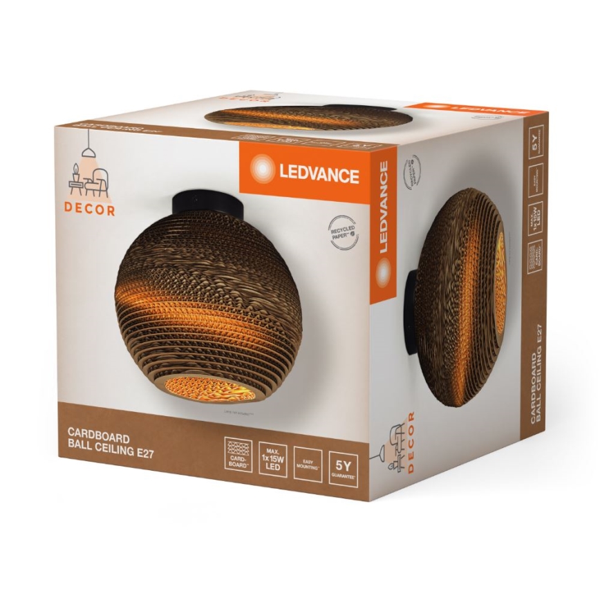 Ledvance - Plafonjera DECOR CARDBOARD 1xE27/15W/230V pr. 26 cm