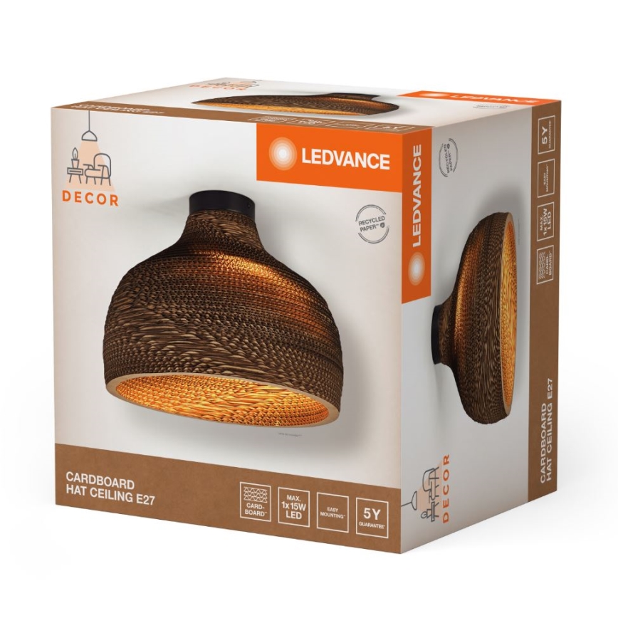 Ledvance - Plafonjera DECOR CARDBOARD 1xE27/15W/230V pr. 36 cm