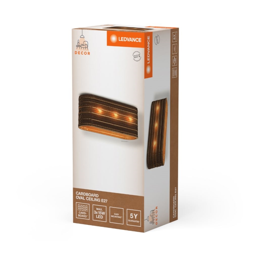 Ledvance - Plafonjera DECOR CARDBOARD 3xE27/15W/230V